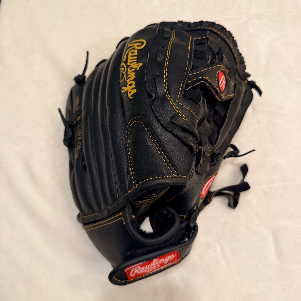 Rawlings Playmaker PM1250B 12.5 Inch Baseball Glove Basket Web Black Leather